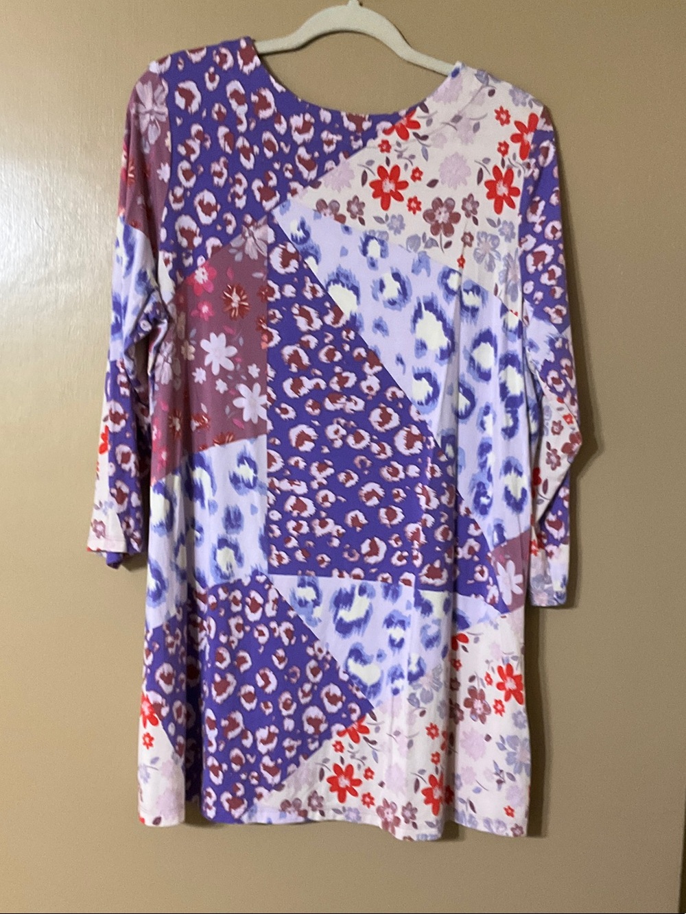 LOGO Patchwork Floral & Animal Print Tunic Top - Picture 2 of 8